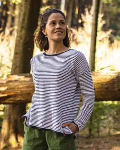 Knitwear|Sweaters|Passenger Muir Organic Knitted Sweater - Off White Stripe OffWhiteStripe