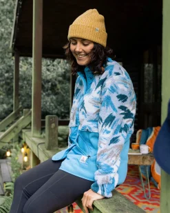Fleece|Fleece|Passenger Navegado Recycled Soft-Touch Sherpa Fleece - Abstract Mountain Blue Fog AbstractMountainBlueFog