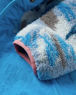 Fleece|Fleece|Passenger Navegado Recycled Soft-Touch Sherpa Fleece - Abstract Mountain Blue Fog AbstractMountainBlueFog