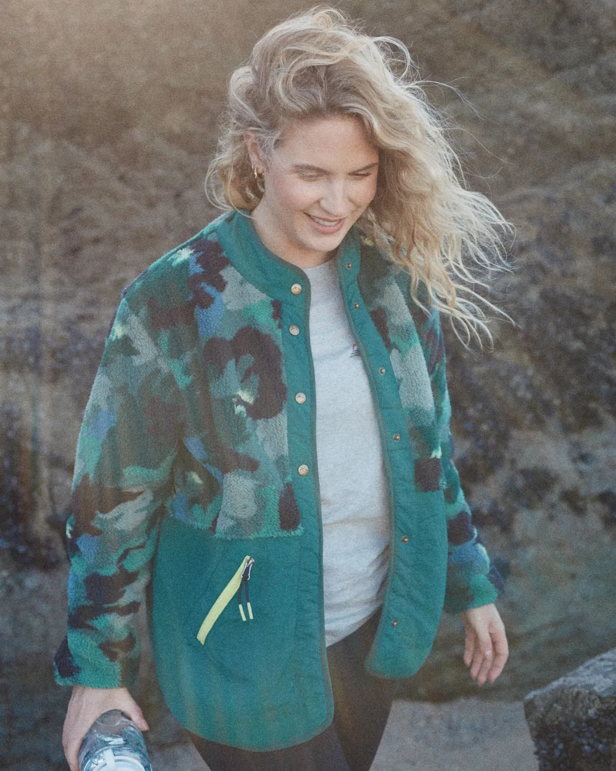 Fleece|Fleece|Passenger Navegado Recycled Soft-Touch Sherpa Fleece - Alpine Camo Rain Forest AlpineCamoRainForest