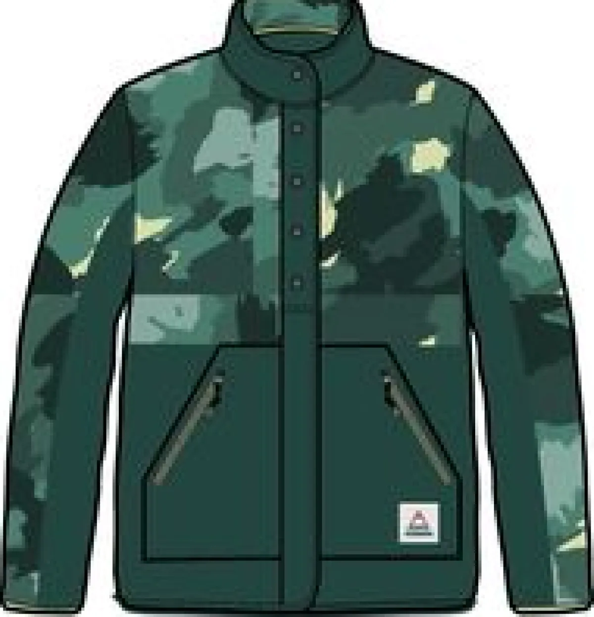Fleece|Fleece|Passenger Navegado Recycled Soft-Touch Sherpa Fleece - Alpine Camo Rain Forest AlpineCamoRainForest