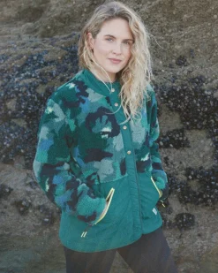 Fleece|Fleece|Passenger Navegado Recycled Soft-Touch Sherpa Fleece - Alpine Camo Rain Forest AlpineCamoRainForest