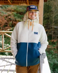 Fleece|Fleece|Passenger Nestling Recycled Polar-Lined Sherpa Fleece - Tidal Blue TidalBlue