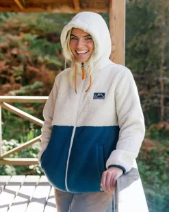Fleece|Fleece|Passenger Nestling Recycled Polar-Lined Sherpa Fleece - Tidal Blue TidalBlue