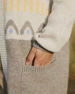 Knitwear|Sweaters|Passenger Nettle Recycled Knitted Cardigan - Birch