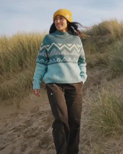 Knitwear|Sweaters|Passenger Nettle Recycled Knitted Sweater - Arctic