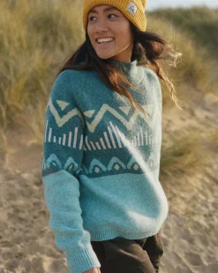 Knitwear|Sweaters|Passenger Nettle Recycled Knitted Sweater - Arctic