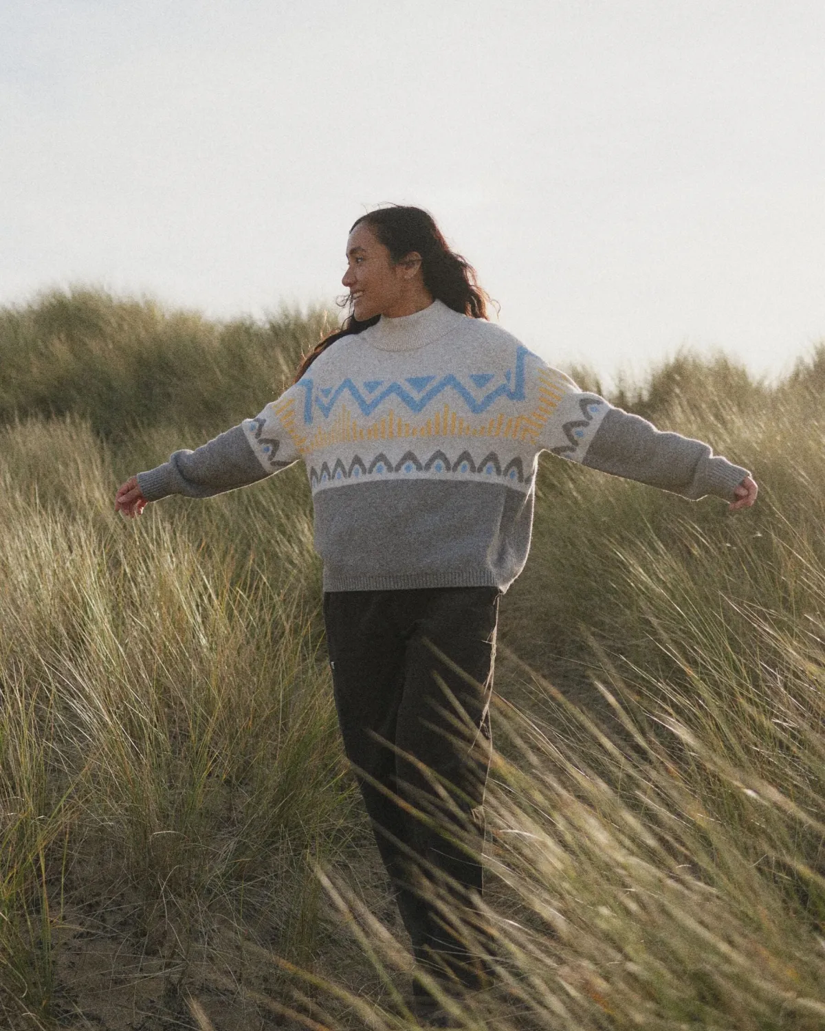 Knitwear|Sweaters|Passenger Nettle Recycled Knitted Sweater - Birch