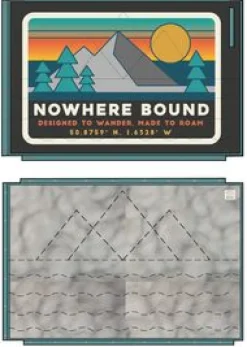 Blankets|Blankets|Passenger Nomadic Recycled Sherpa Blanket - Black 'Nowhere Bound' Print Black'NowhereBound'Print