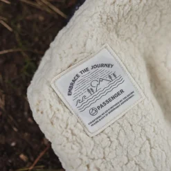 Blankets|Blankets|Passenger Nomadic Recycled Sherpa Blanket - Black 'Nowhere Bound' Print Black'NowhereBound'Print