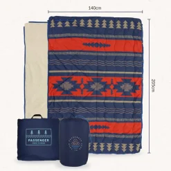 Blankets|Blankets|Passenger Nomadic Recycled Sherpa Blanket - Black 'Nowhere Bound' Print Black'NowhereBound'Print