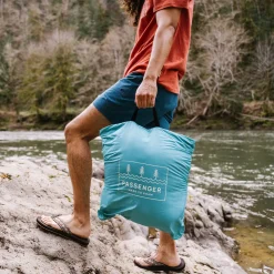 Blankets|Blankets|Passenger Nomadic Recycled Sherpa Blanket - Black 'Nowhere Bound' Print Black'NowhereBound'Print