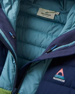 Jackets|Outdoor Active|Passenger Northstar Down Recycled Jacket - Rich Navy/Pear Green/Arctic RichNavy/PearGreen/Arctic