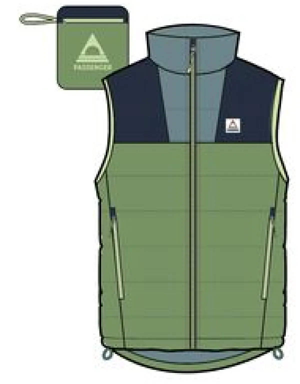Insulated|Passenger Northstar Down Recycled Vest - Rich Navy/Pear Green/Arctic RichNavy/PearGreen/Arctic