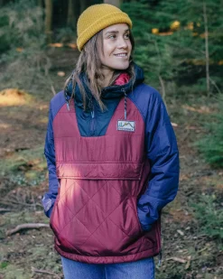 Insulated|Jackets|Passenger Ocean Recycled Insulated Half Zip Jacket - Windsor Wine WindsorWine