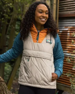 Insulated|Jackets|Passenger Ocean Recycled Insulated Half Zip Jacket - Feather