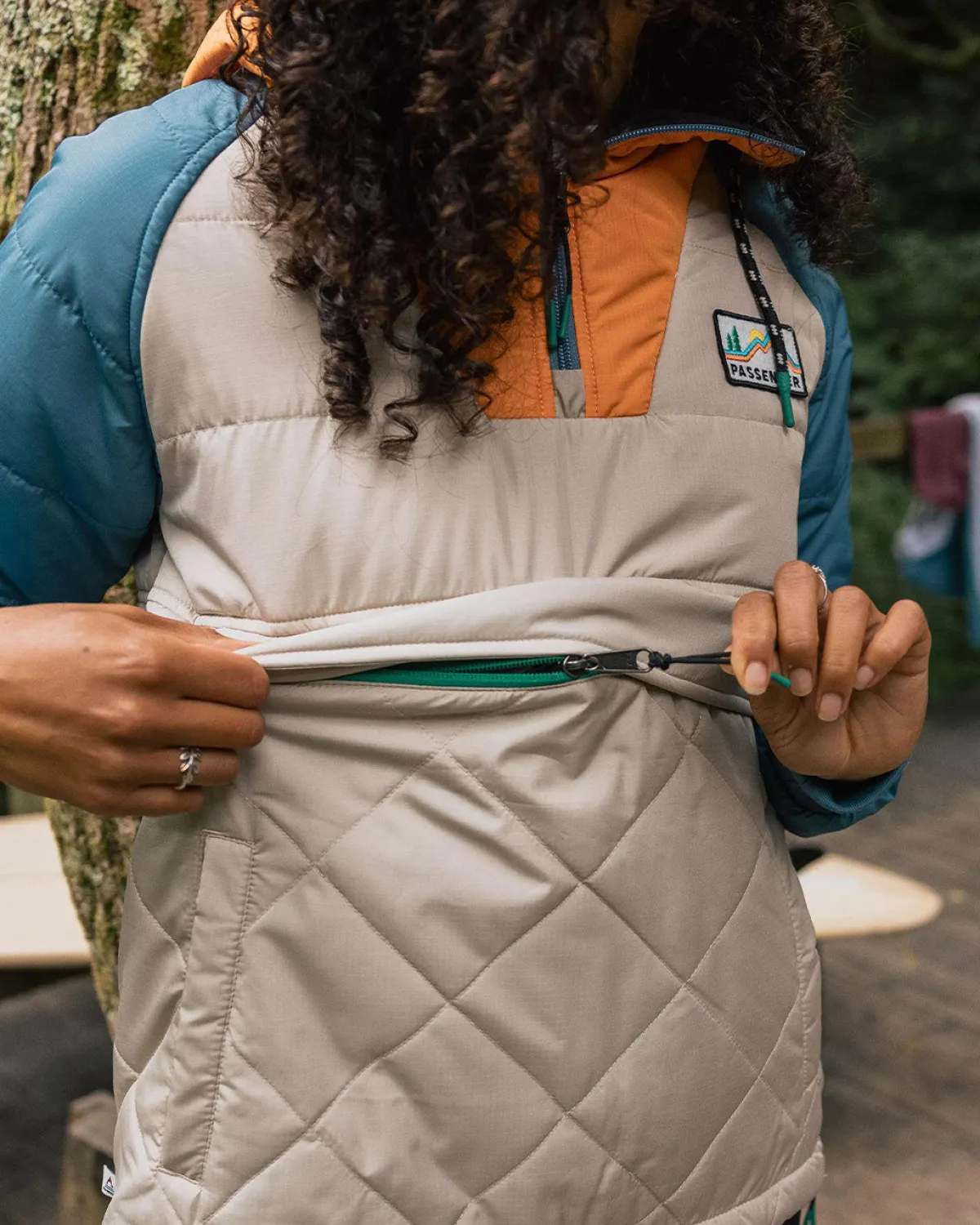 Insulated|Jackets|Passenger Ocean Recycled Insulated Half Zip Jacket - Feather