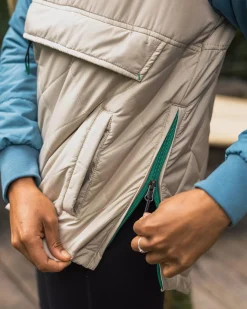 Insulated|Jackets|Passenger Ocean Recycled Insulated Half Zip Jacket - Feather