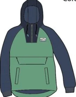 Insulated|Jackets|Passenger Ocean Recycled Insulated Half Zip Jacket - Green Spruce GreenSpruce