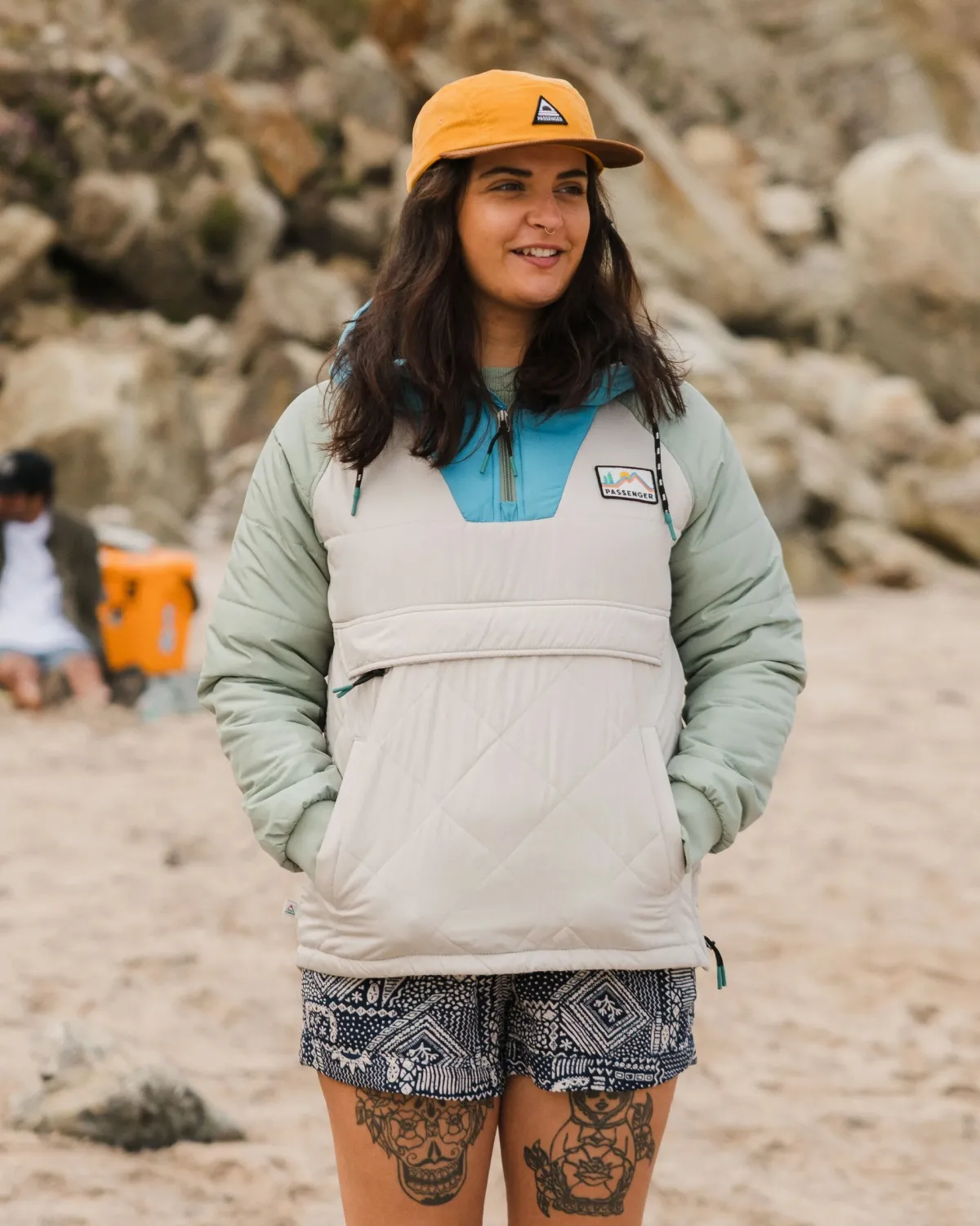 Jackets|Insulated|Passenger Ocean Recycled Insulated Half Zip Jacket - Pebble Gray PebbleGray
