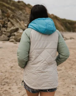 Jackets|Insulated|Passenger Ocean Recycled Insulated Half Zip Jacket - Pebble Gray PebbleGray