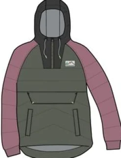 Jackets|Insulated|Passenger Ocean Recycled Insulated Half Zip Jacket - Dusty Olive DustyOlive