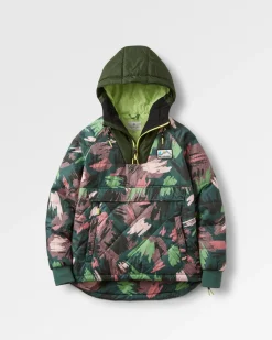 Jackets|Insulated|Passenger Ocean Recycled Insulated Half Zip Jacket - Abstract Mountain Fir Tree AbstractMountainFirTree