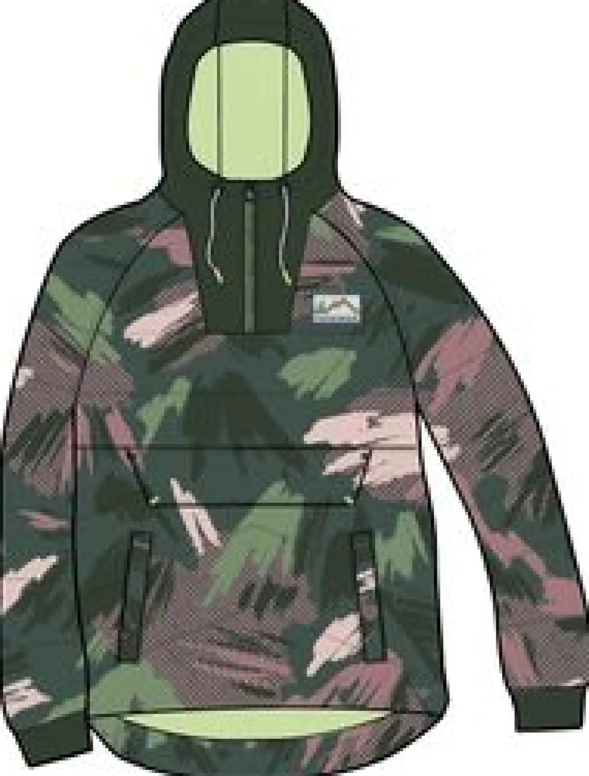Jackets|Insulated|Passenger Ocean Recycled Insulated Half Zip Jacket - Abstract Mountain Fir Tree AbstractMountainFirTree