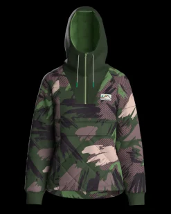 Jackets|Insulated|Passenger Ocean Recycled Insulated Half Zip Jacket - Abstract Mountain Fir Tree AbstractMountainFirTree