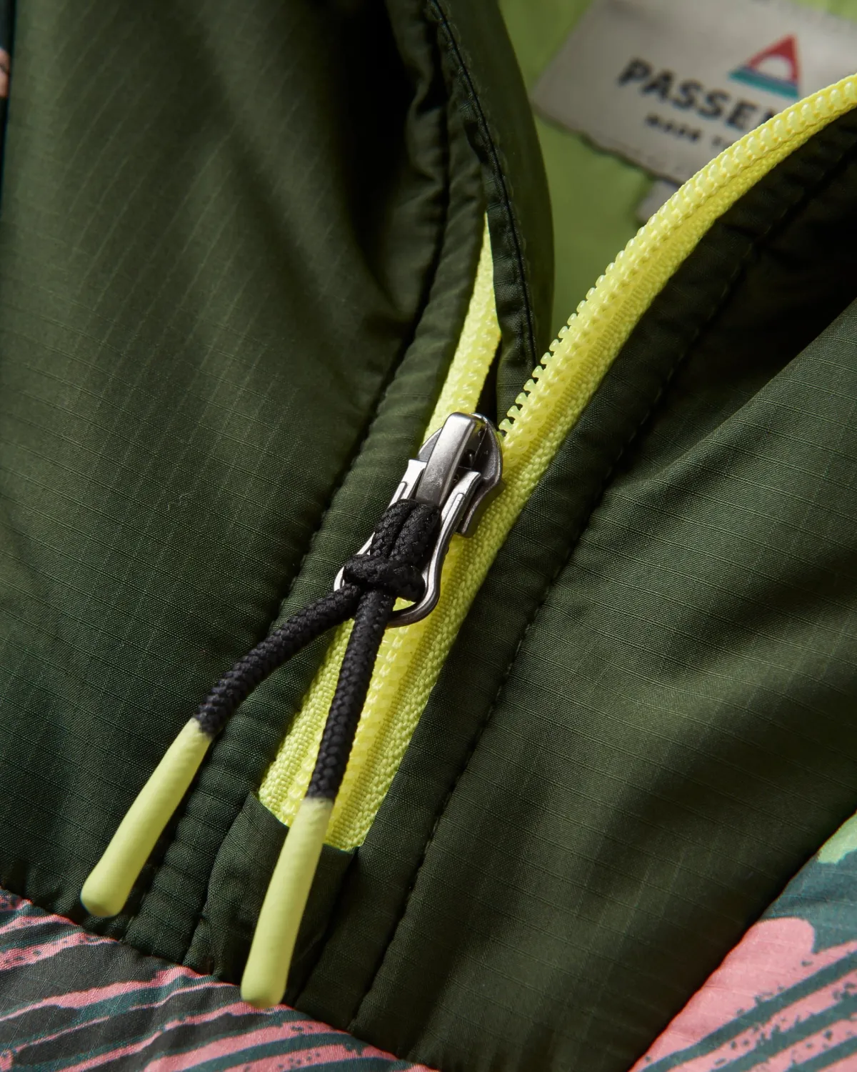 Jackets|Insulated|Passenger Ocean Recycled Insulated Half Zip Jacket - Abstract Mountain Fir Tree AbstractMountainFirTree