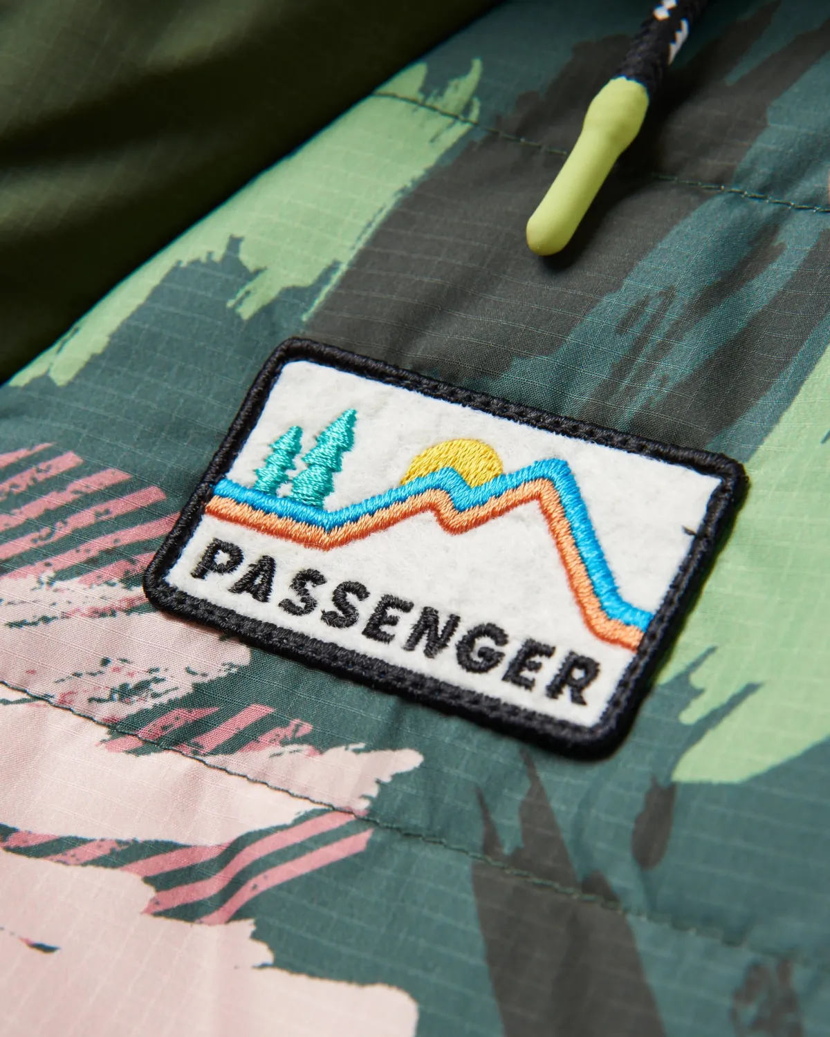 Jackets|Insulated|Passenger Ocean Recycled Insulated Half Zip Jacket - Abstract Mountain Fir Tree AbstractMountainFirTree