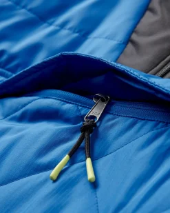 Jackets|Insulated|Passenger Oceanic Recycled Insulated Half Zip Jacket - Azure Blue/Charcoal AzureBlue/Charcoal