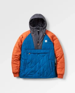 Jackets|Insulated|Passenger Oceanic Recycled Insulated Half Zip Jacket - Tidal Blue/Burnt Orange TidalBlue/BurntOrange