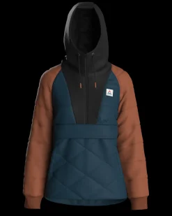 Jackets|Insulated|Passenger Oceanic Recycled Insulated Half Zip Jacket - Tidal Blue/Burnt Orange TidalBlue/BurntOrange