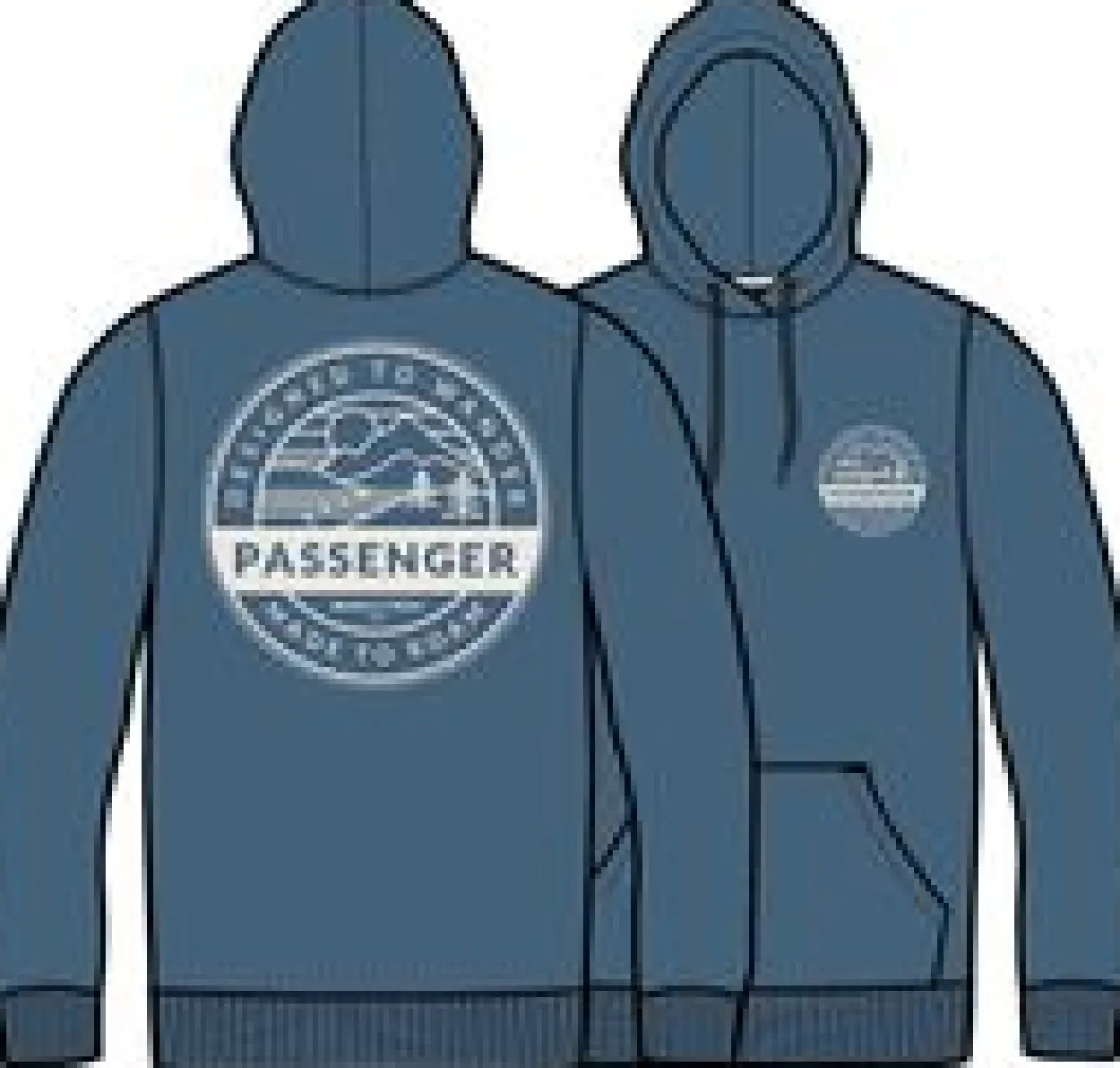 Hoodies|Hoodies & Sweatshirts|Passenger Odyssey Organic Cotton Hoodie - Blue Steel BlueSteel