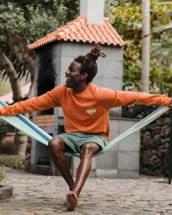 Hoodies & Sweatshirts|Sweatshirts|Passenger Odyssey Organic Cotton Long Sleeve Sweatshirt - Burnt Orange BurntOrange