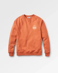 Hoodies & Sweatshirts|Sweatshirts|Passenger Odyssey Organic Cotton Long Sleeve Sweatshirt - Burnt Orange BurntOrange