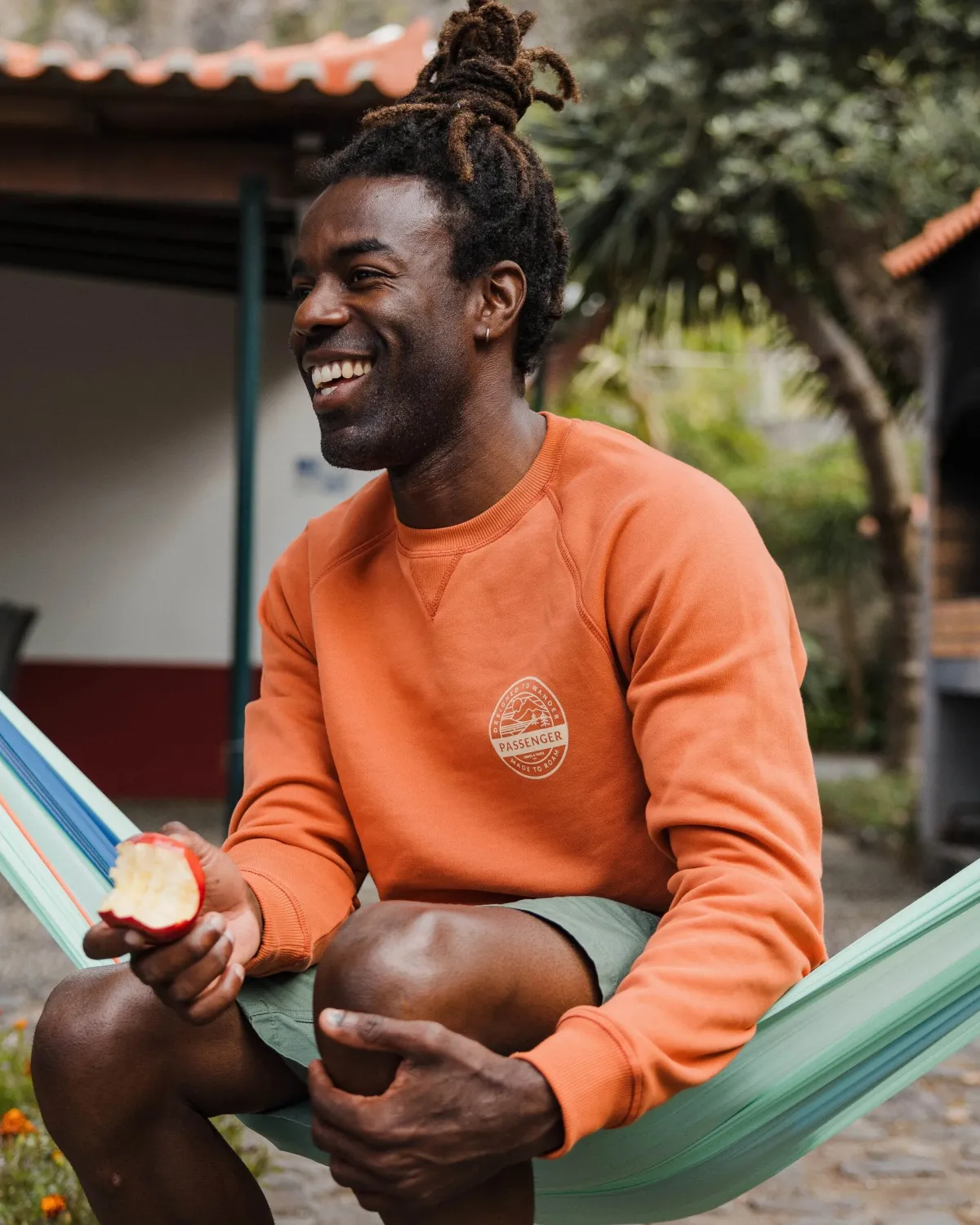 Hoodies & Sweatshirts|Sweatshirts|Passenger Odyssey Organic Cotton Long Sleeve Sweatshirt - Burnt Orange BurntOrange