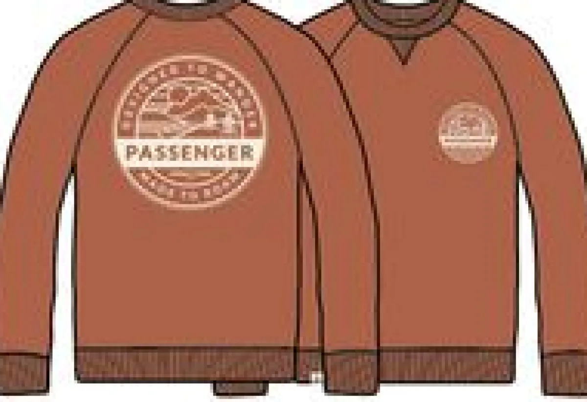 Hoodies & Sweatshirts|Sweatshirts|Passenger Odyssey Organic Cotton Long Sleeve Sweatshirt - Burnt Orange BurntOrange