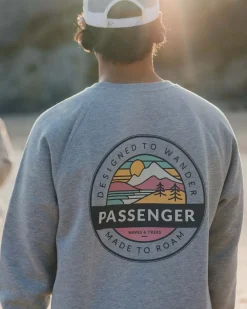 Sweatshirts|Hoodies & Sweatshirts|Passenger Odyssey Organic Cotton Sweatshirt - Mid Gray Marl MidGrayMarl