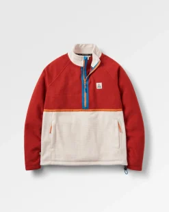 Outdoor Active|Passenger Off Trail Recycled Grid Polar Fleece - Red Ochre/Birch RedOchre/Birch