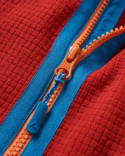 Outdoor Active|Passenger Off Trail Recycled Grid Polar Fleece - Red Ochre/Birch RedOchre/Birch