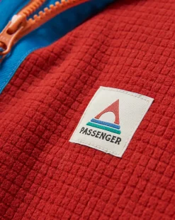 Outdoor Active|Passenger Off Trail Recycled Grid Polar Fleece - Red Ochre/Birch RedOchre/Birch