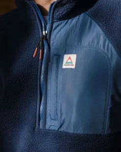 Fleece|Fleece|Passenger Offgrid 2.0 Half Zip Recycled Sherpa Fleece - Rich Navy RichNavy