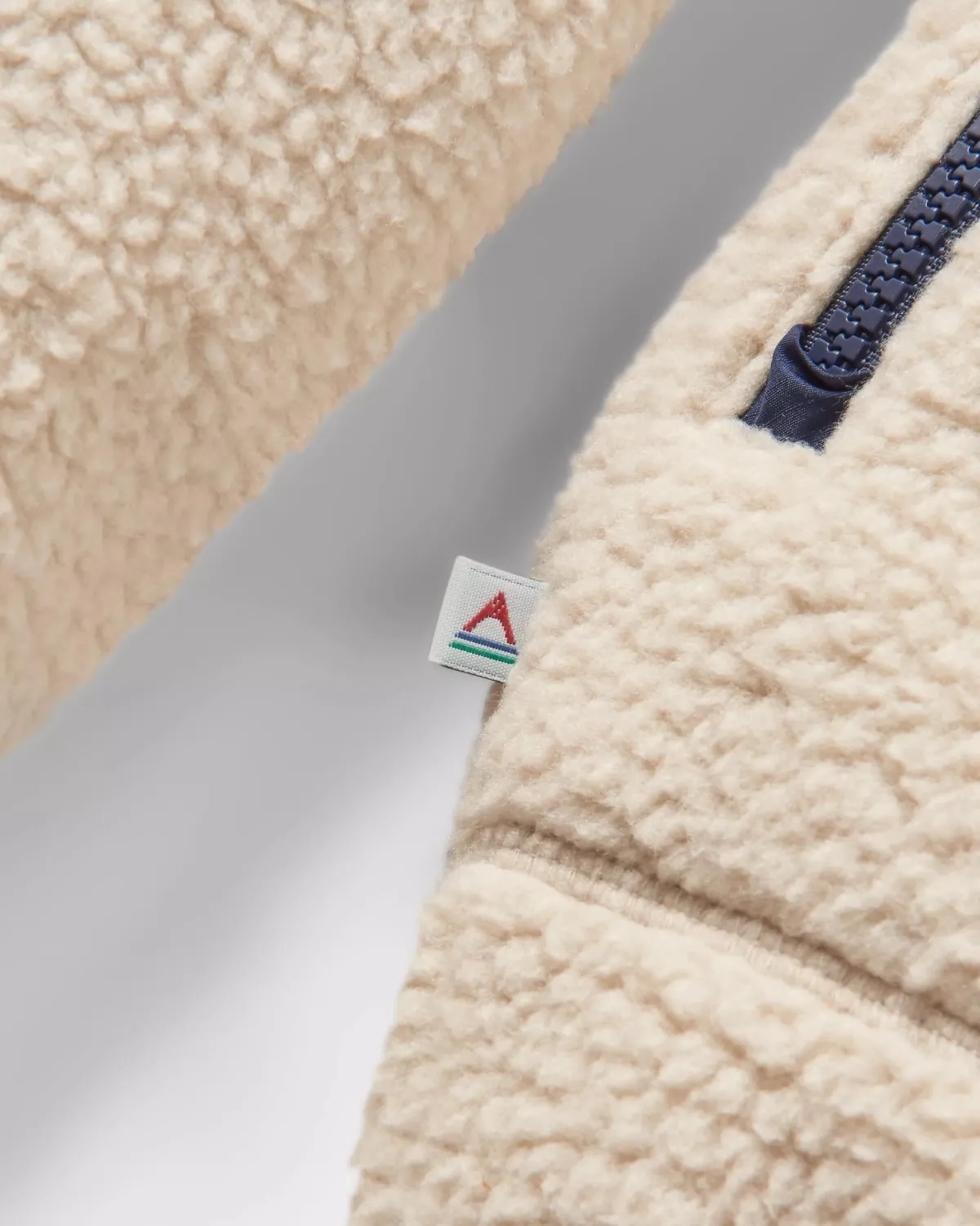 Fleece|Fleece|Passenger Offgrid 2.0 Half Zip Recycled Sherpa Fleece - Oatmeal/Navy Oatmeal/Navy