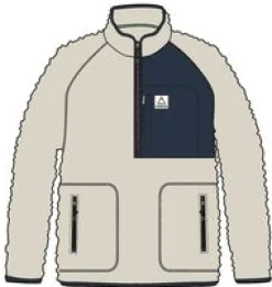Fleece|Fleece|Passenger Offgrid 2.0 Half Zip Recycled Sherpa Fleece - Oatmeal/Navy Oatmeal/Navy