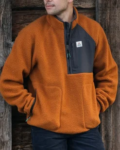 Fleece|Fleece|Passenger Offgrid 2.0 Half Zip Recycled Sherpa Fleece - Glazed Ginger GlazedGinger