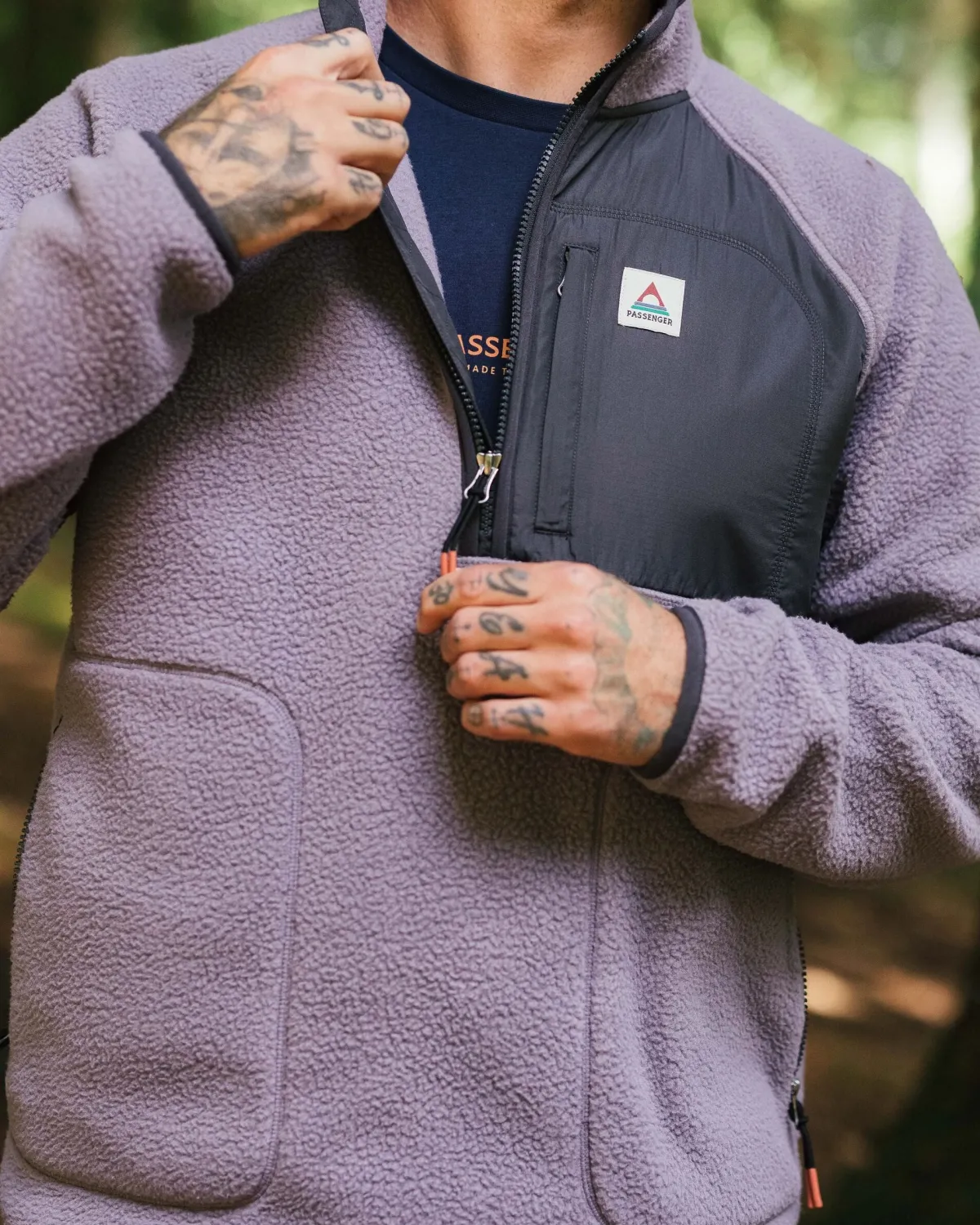 Fleece|Fleece|Passenger Offgrid 2.0 Half Zip Recycled Sherpa Fleece - Dusty Lilac DustyLilac
