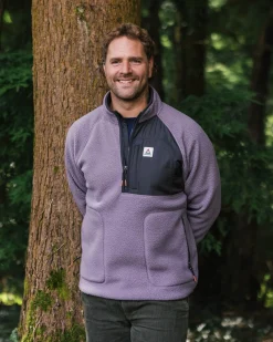Fleece|Fleece|Passenger Offgrid 2.0 Half Zip Recycled Sherpa Fleece - Dusty Lilac DustyLilac