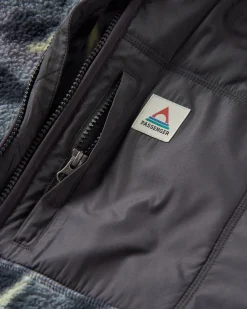 Fleece|Fleece|Passenger Offgrid 2.0 Half Zip Recycled Sherpa Fleece - Abstract Mountain Charcoal AbstractMountainCharcoal